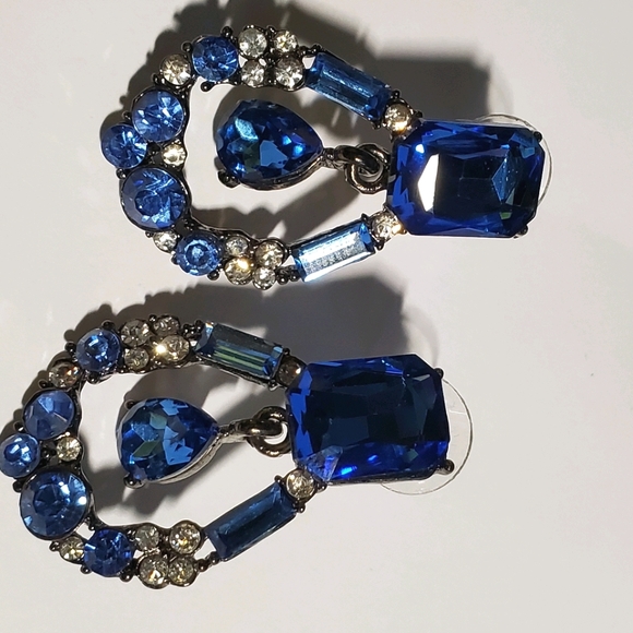 Blue Drop Earrings - Picture 1 of 8